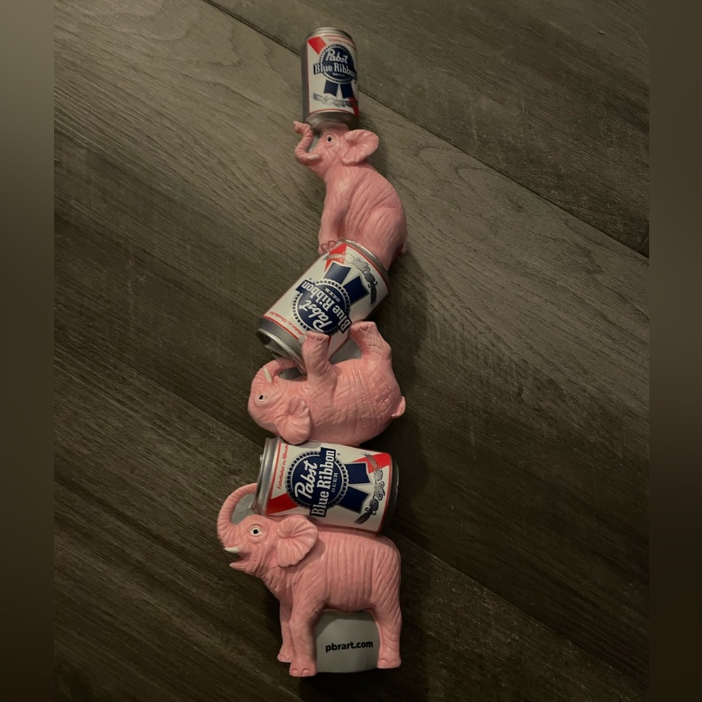 Pabst Blue Ribbon Pink Elephant Beer Tap Handle